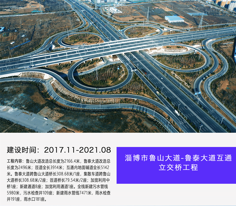 淄博市魯山大道-魯泰大道互通立交橋工程