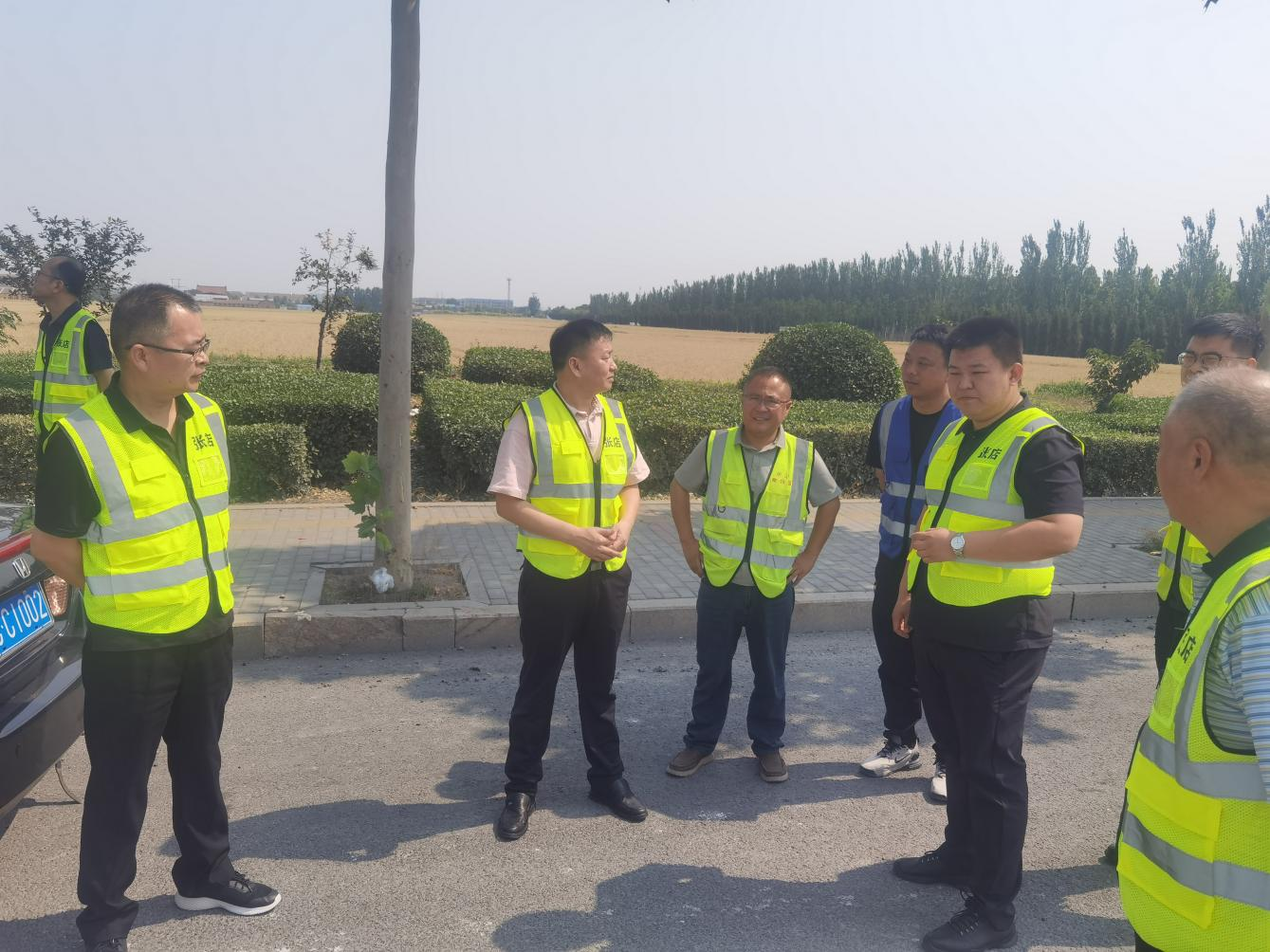 張店區(qū)公路事業(yè)發(fā)展中心對(duì)S102 項(xiàng)目進(jìn)行節(jié)前檢查