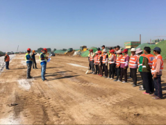 基礎(chǔ)工程分公司天津路項(xiàng)目部召開(kāi)灰土施工技術(shù)、安全現(xiàn)場(chǎng)交底會(huì)