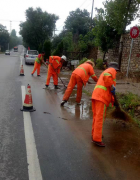 博山小修做好雨季巡查，保障道路安全暢通
