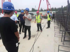 青蘭項(xiàng)目部總監(jiān)辦、駐地辦對(duì)我部試驗(yàn)梁工作進(jìn)行現(xiàn)場(chǎng)檢測(cè)